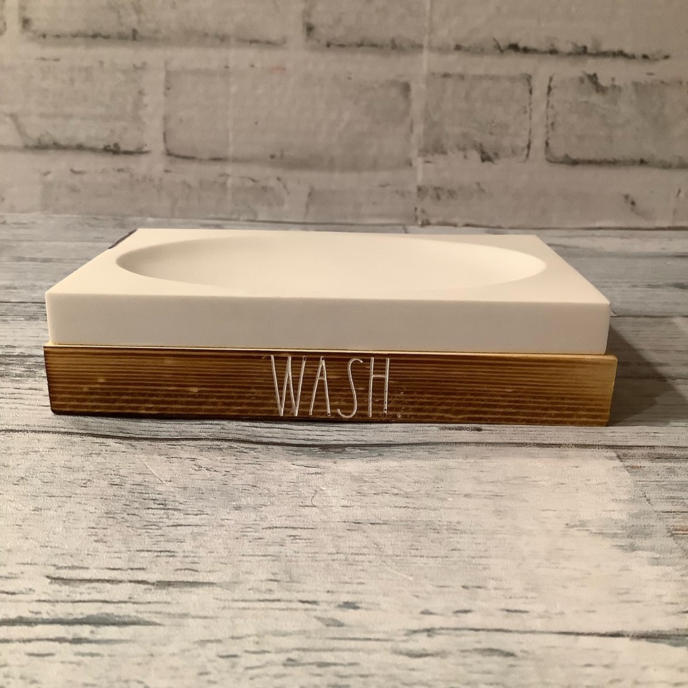Rae Dunn Rectangular Wood Soap Tray